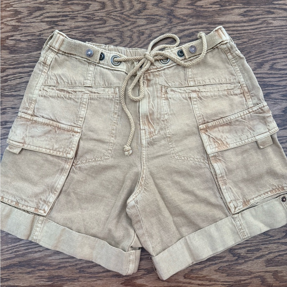 Free People Tan Cargo Shorts for Women